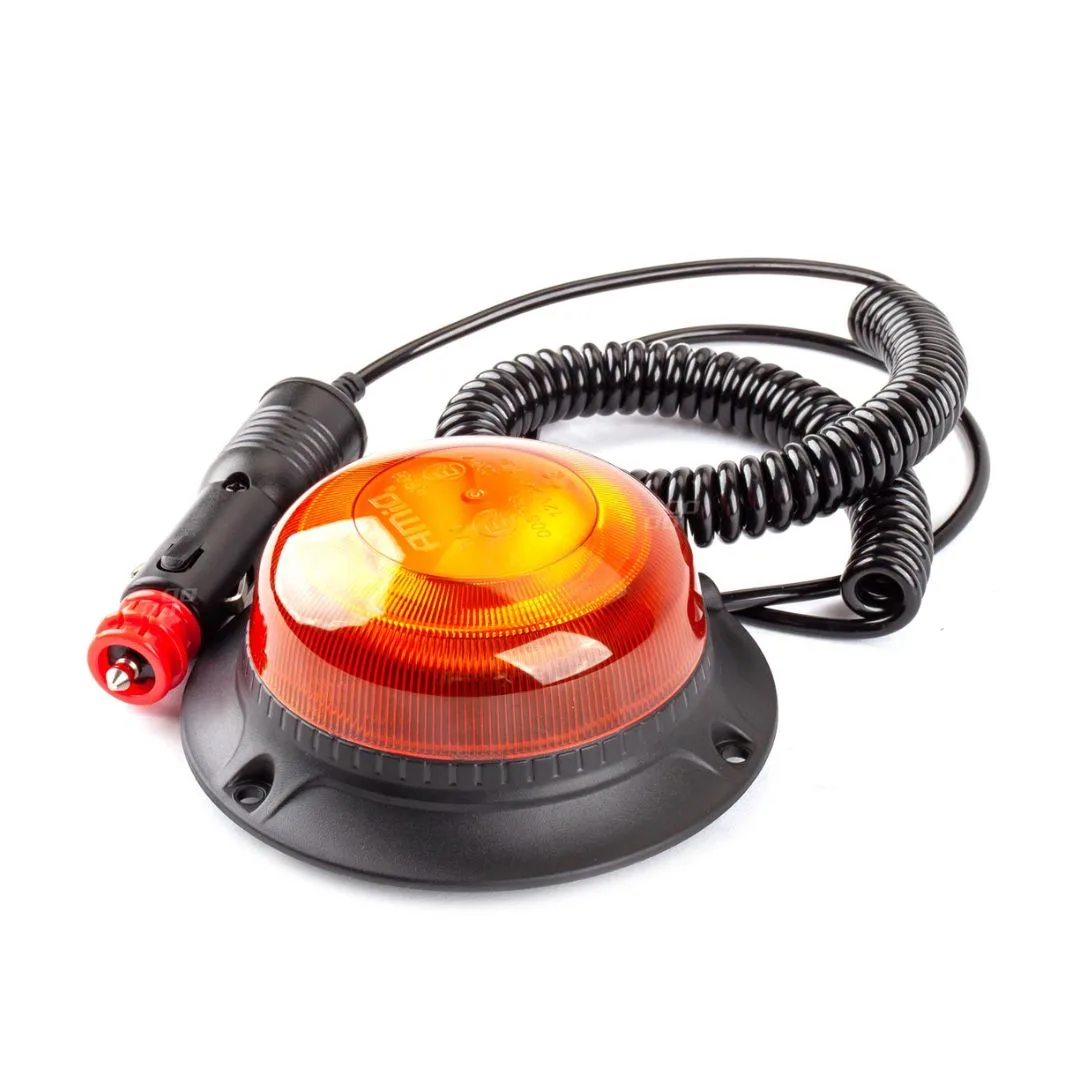 Lampa ostrzegawcza błyskowa mini kogut 18 LED magnes niska R65 R10 12V 24V W21m AMIO-02925 | zdjęcie 5 z 7 | A002925 | Motofarma.pl