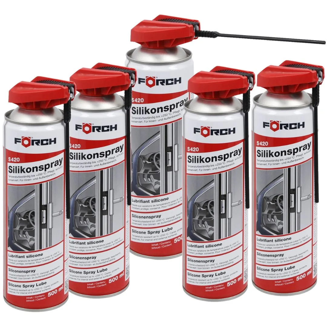 5x Silikon Spray 500 ml FORCH S420