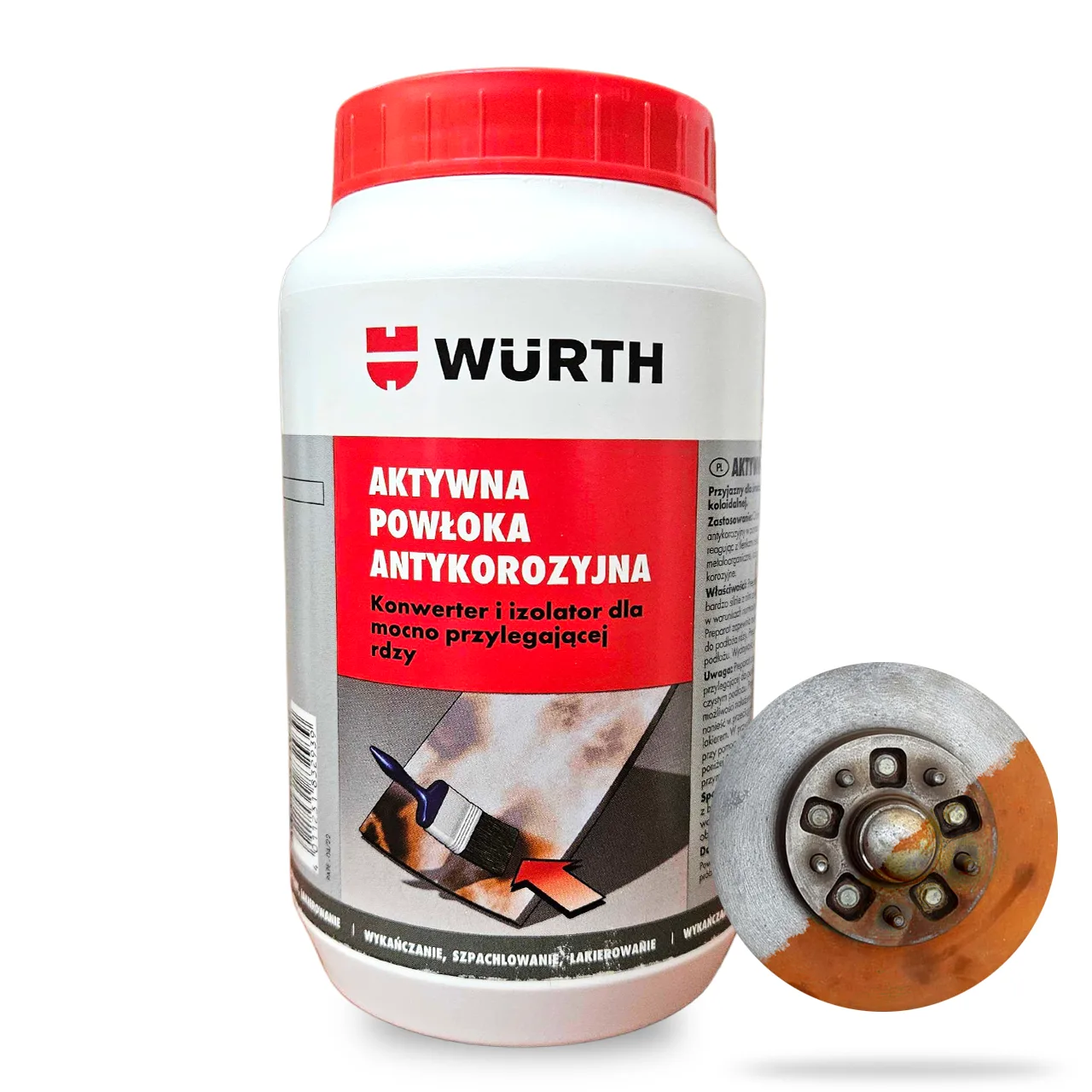 Preparat ochronny do podwozi czarny 1 kg WURTH + Aktywna powłoka antykorozyjna + pistolet