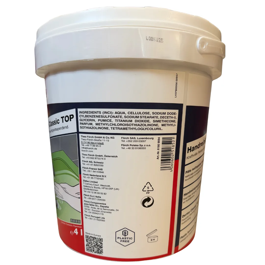 PASTA DO MYCIA ZABRUDZONYCH RĄK FORCH DERMA CLASSIC TOP 4L BHP LAWENDOWY | zdjęcie 3 z 3 | 49970 | Motofarma.pl