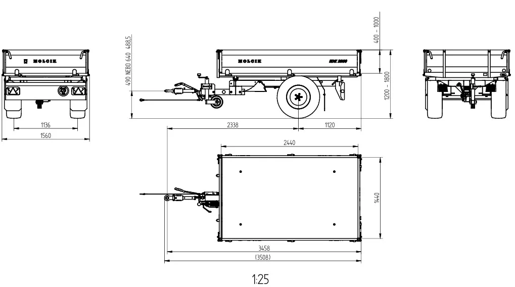 Przyczepa rolnicza EDK 2000