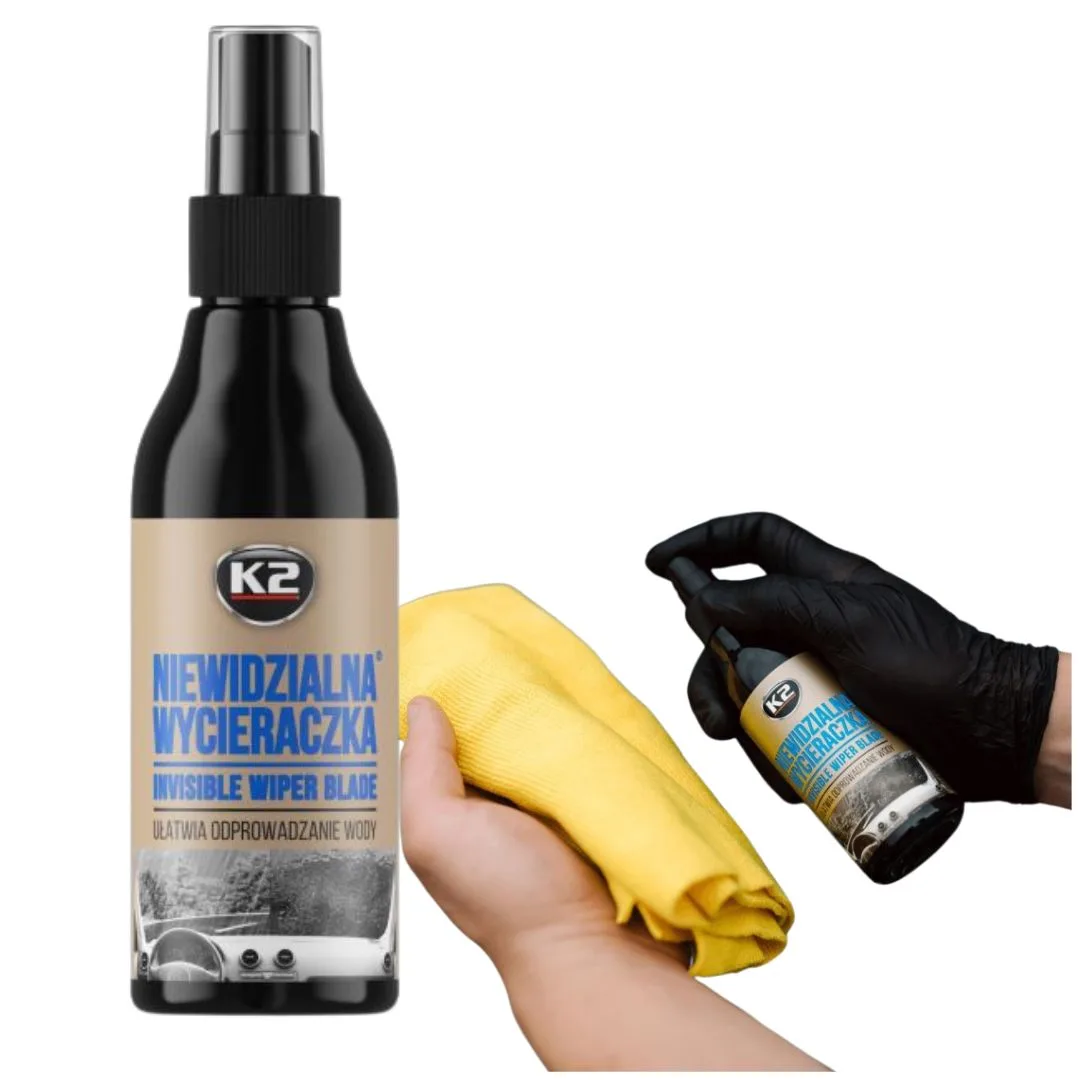 K2 NIEWIDZIALNA WYCIERACZKA 150 ML +  mikrofibra miękka 30x30