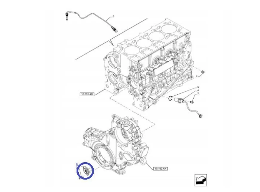 Case czujnik położenia wałka rozrusznika  CNH 5801600537 oryginał | zdjęcie 3 z 3 | 9183 | Motofarma.pl