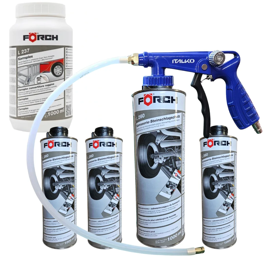 Zestaw do konserwacji podwozia Powłoka antykorozyjna + Wosk + Pistolet - Forch | zdjęcie 1 z 3 | wsk237 | Motofarma.pl