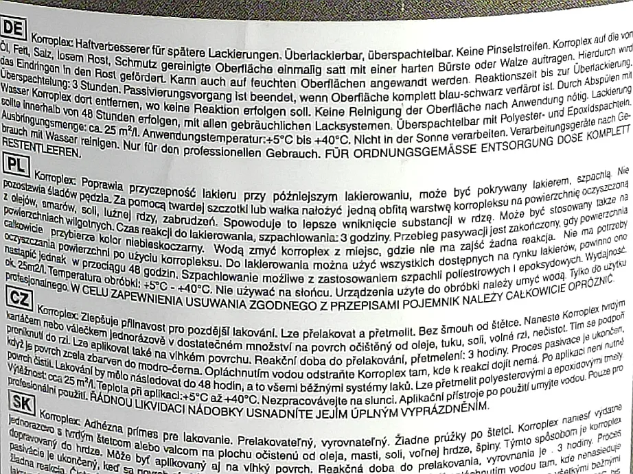 FORCH L237 KORROPLEX PREPARAT ANTYKOROZYJNY 1L