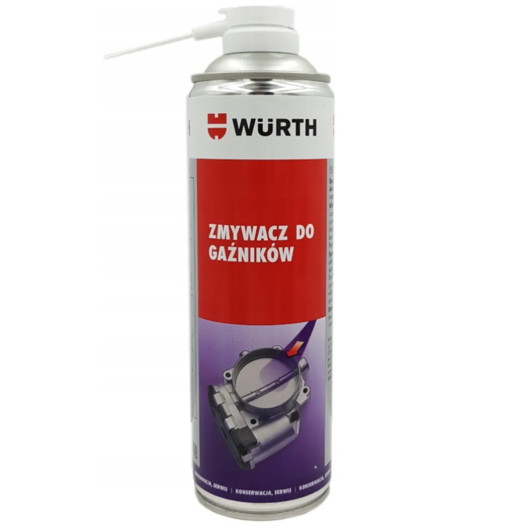 ZMYWACZ DO GAZNIKÓW PRZEPUSTNICY KATALIZATORA KANAŁÓW DYSZ 500ML WURTH
