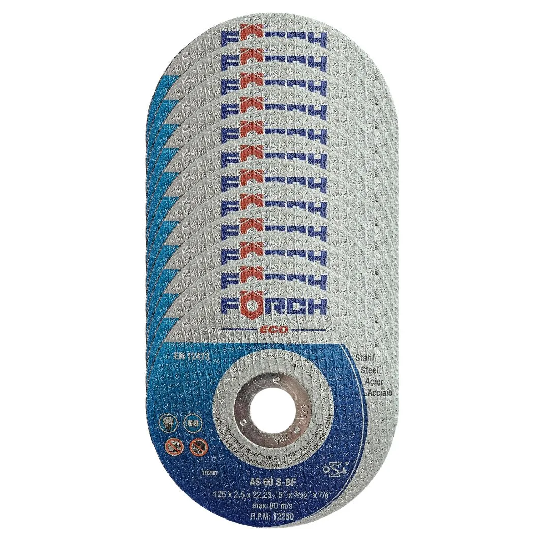 10x TARCZA DO STALI NIERDZEWNEJ INOX 125 X 1,0 X 22,23 MM ECO 450 FORCH