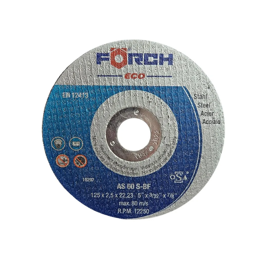 10x TARCZA DO STALI NIERDZEWNEJ INOX 125 X 1,0 X 22,23 MM ECO 450 FORCH