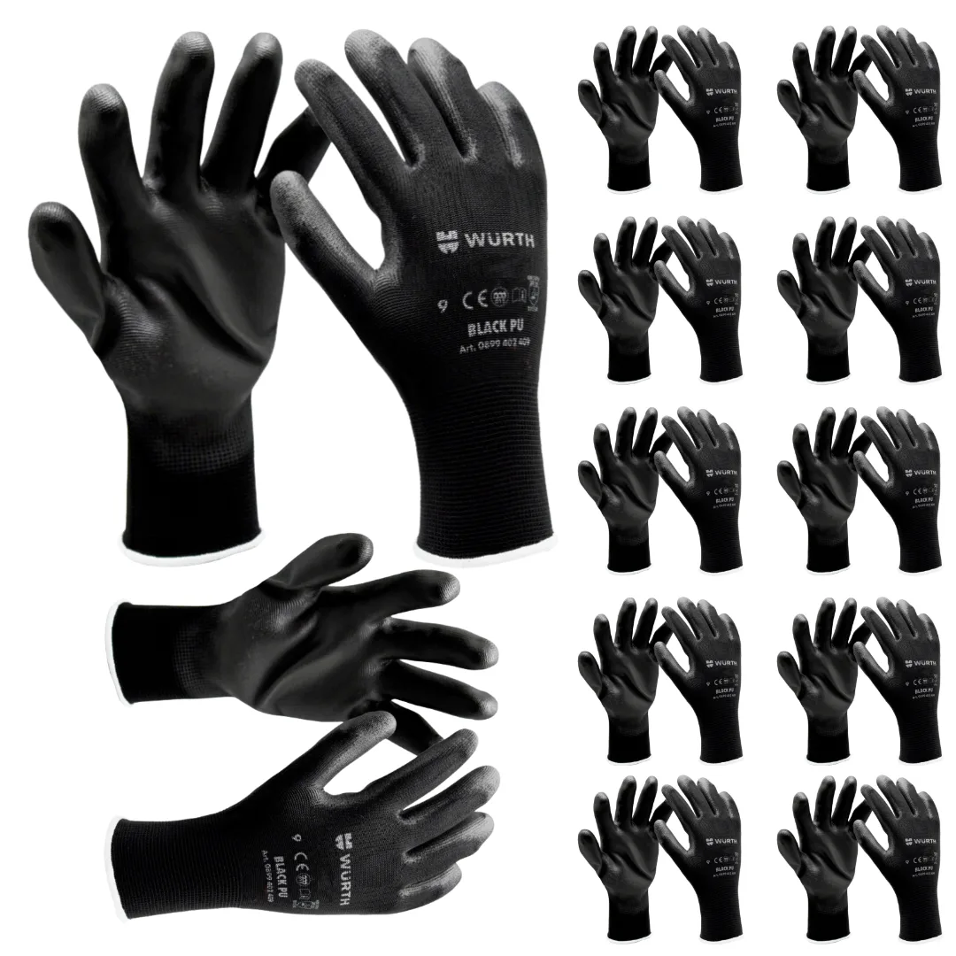 WURTH RĘKAWICE OCHRONNE RED LINE CZARNE ROZMIAR L/9 12 PAR - Würth | zdjęcie 1 z 2 | 47024_12 | Motofarma.pl