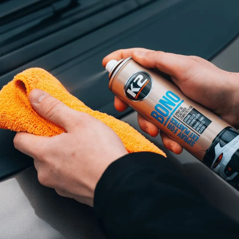 Zestaw do pielęgnacji plastików: 2x K2 BONO 300ML + mikrofibra 30x30 cm | zdjęcie 5 z 5 | 45891_47202_2 | Motofarma.pl