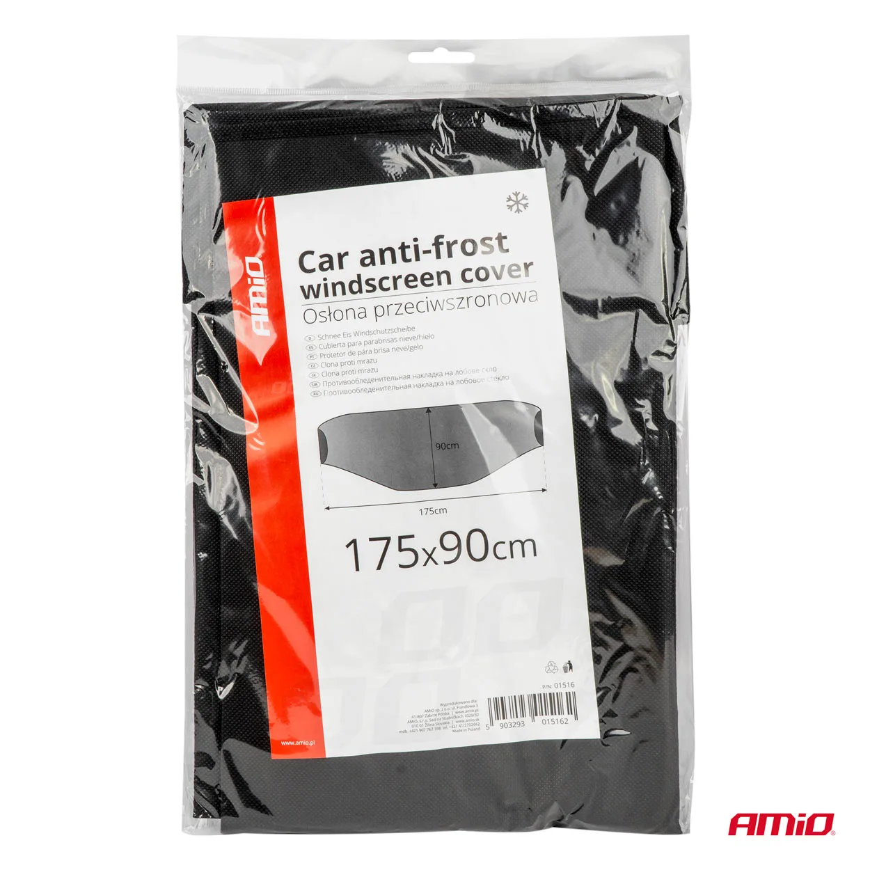 Osłona na szybę przeciwszronowa  175x90 - Amio | zdjęcie 4 z 4 | A01516 | Motofarma.pl