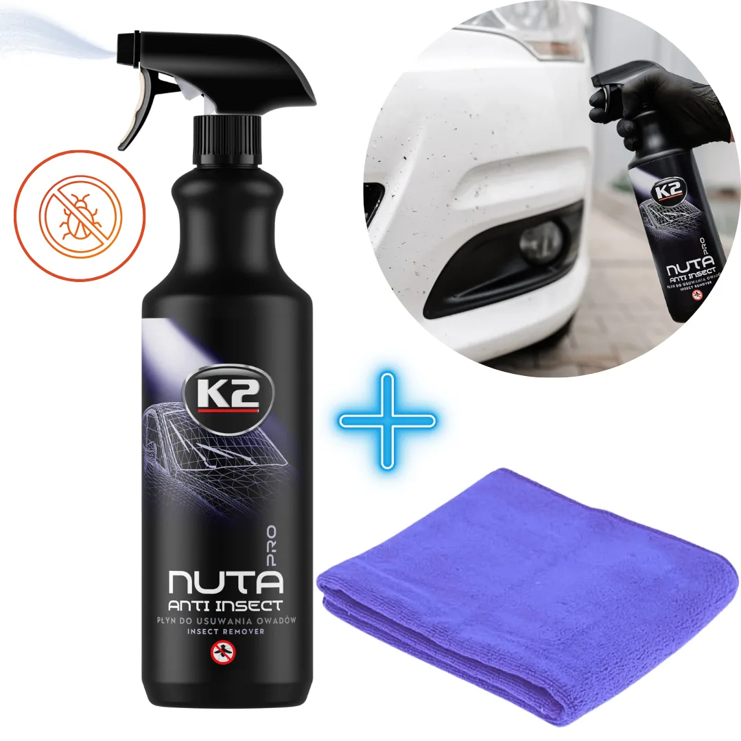 K2 NUTA ANTI-INSECT PRO 1L + MIKROFIBRA ZESTAW | zdjęcie 1 z 6 | WC-3691 | Motofarma.pl