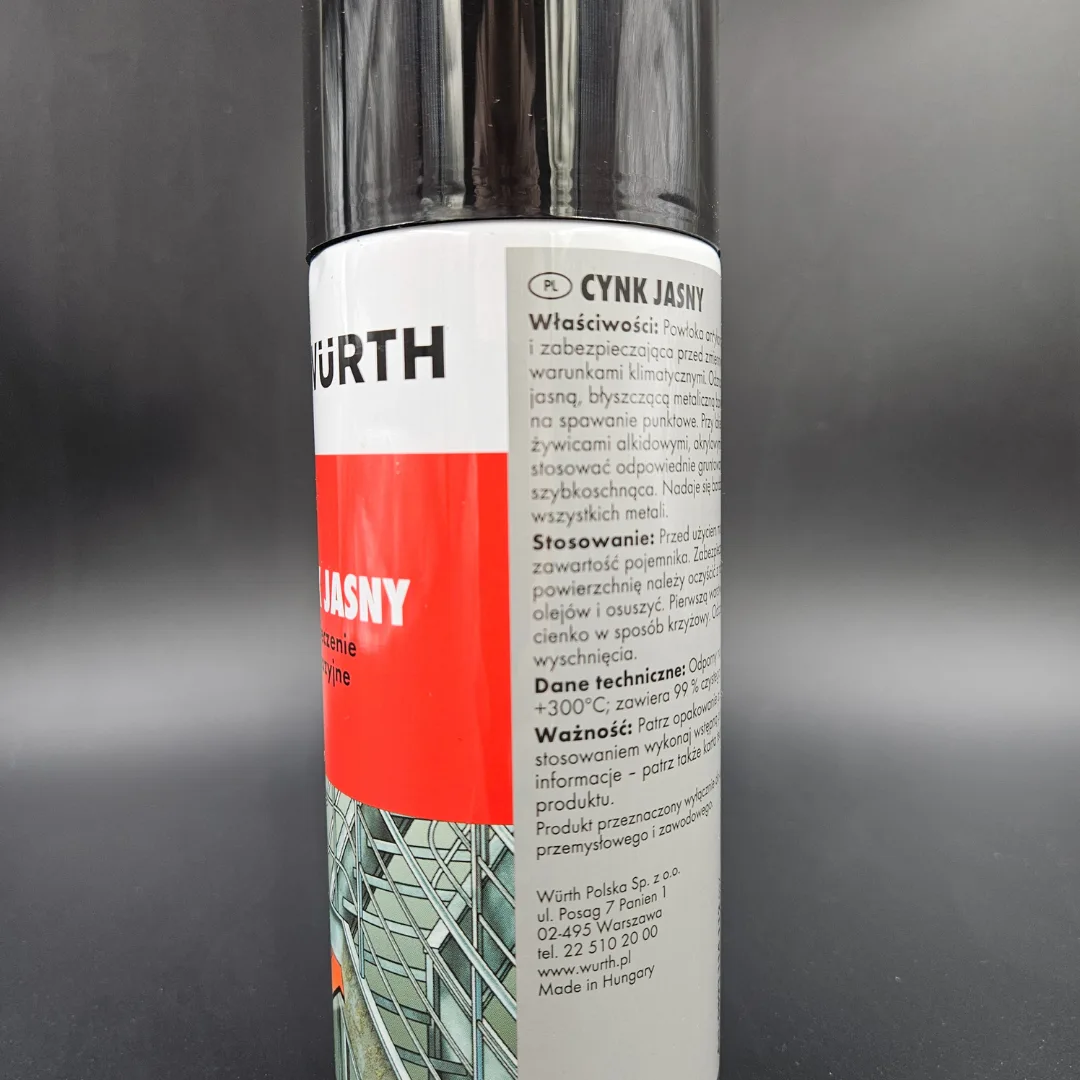 Cynk jasny 400ml WURTH - Würth | zdjęcie 3 z 3 | 46574 | Motofarma.pl