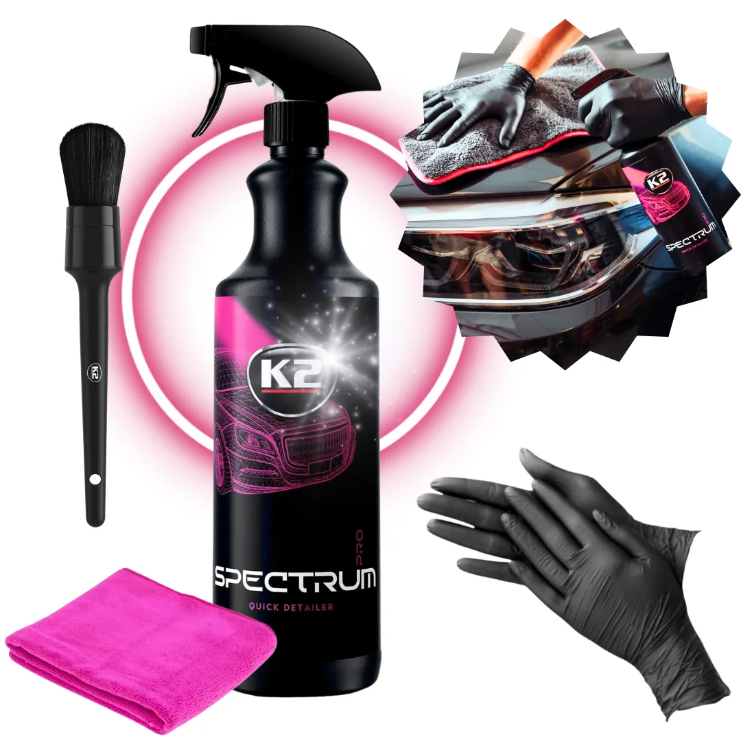 ZESTAW K2 SPECTRUM PRO 1L + MIKROFIBRA + RĘKAWICZKI | zdjęcie 1 z 7 | WC-3677 | Motofarma.pl