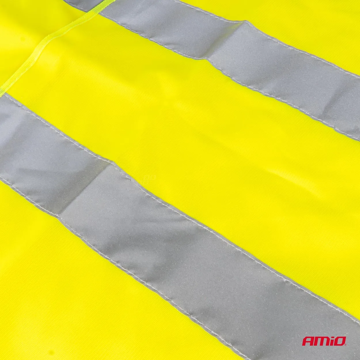 Kamizelka ostrzegawcza odblaskowa żółta XL z certyfikatem AMIO-03934 | zdjęcie 3 z 3 | A03934 | Motofarma.pl