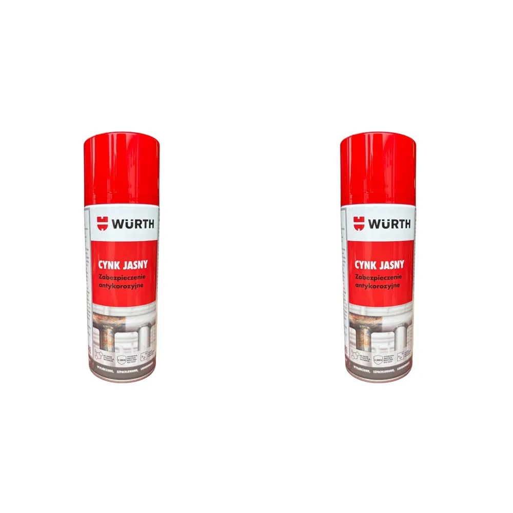 Cynk jasny 400ml WURTH - zestaw 2 szt