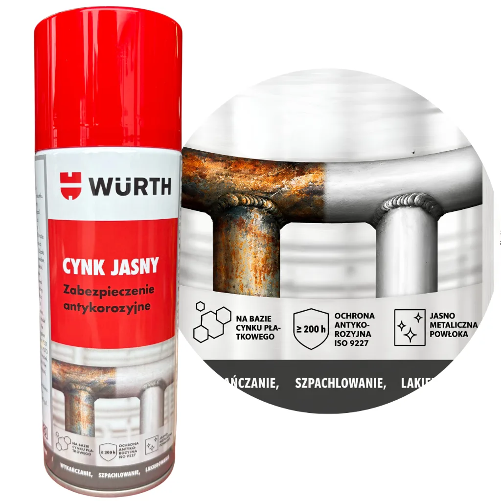 Cynk jasny 400ml WURTH - zestaw 2 szt