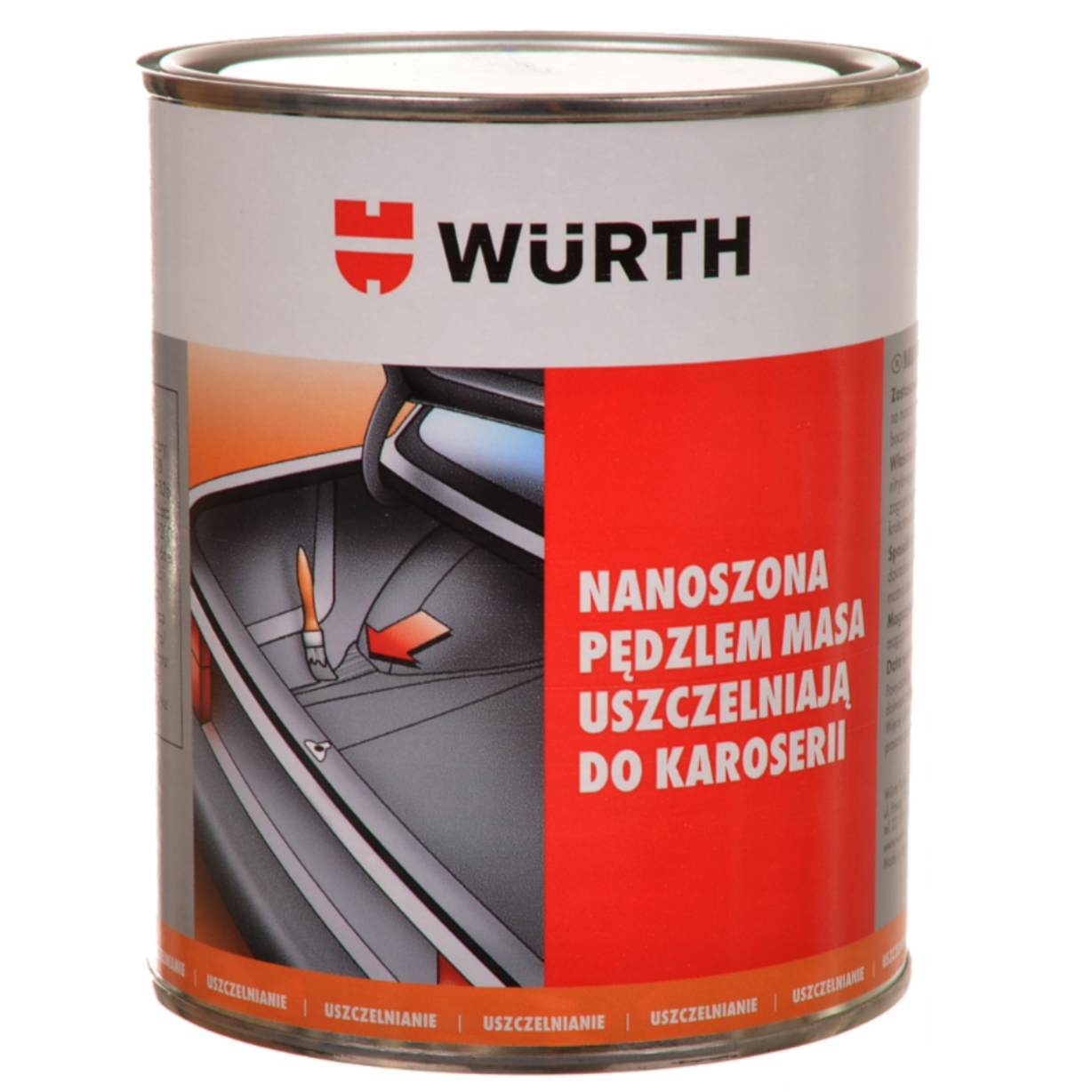 Masa uszczelniająca na pędzel 1,2KG Szczeliwo karoserii lakierowania Wurth - Zdjęcie 2