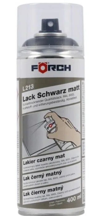 Lakier czarny mat szybkoschnący Forch L238 400ml | 3467 | Motofarma.pl