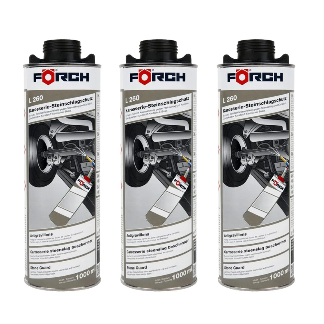 3x Masa ochronno-zabezpieczająca do karoserii Forch L260 + Pistolet do konserwacji