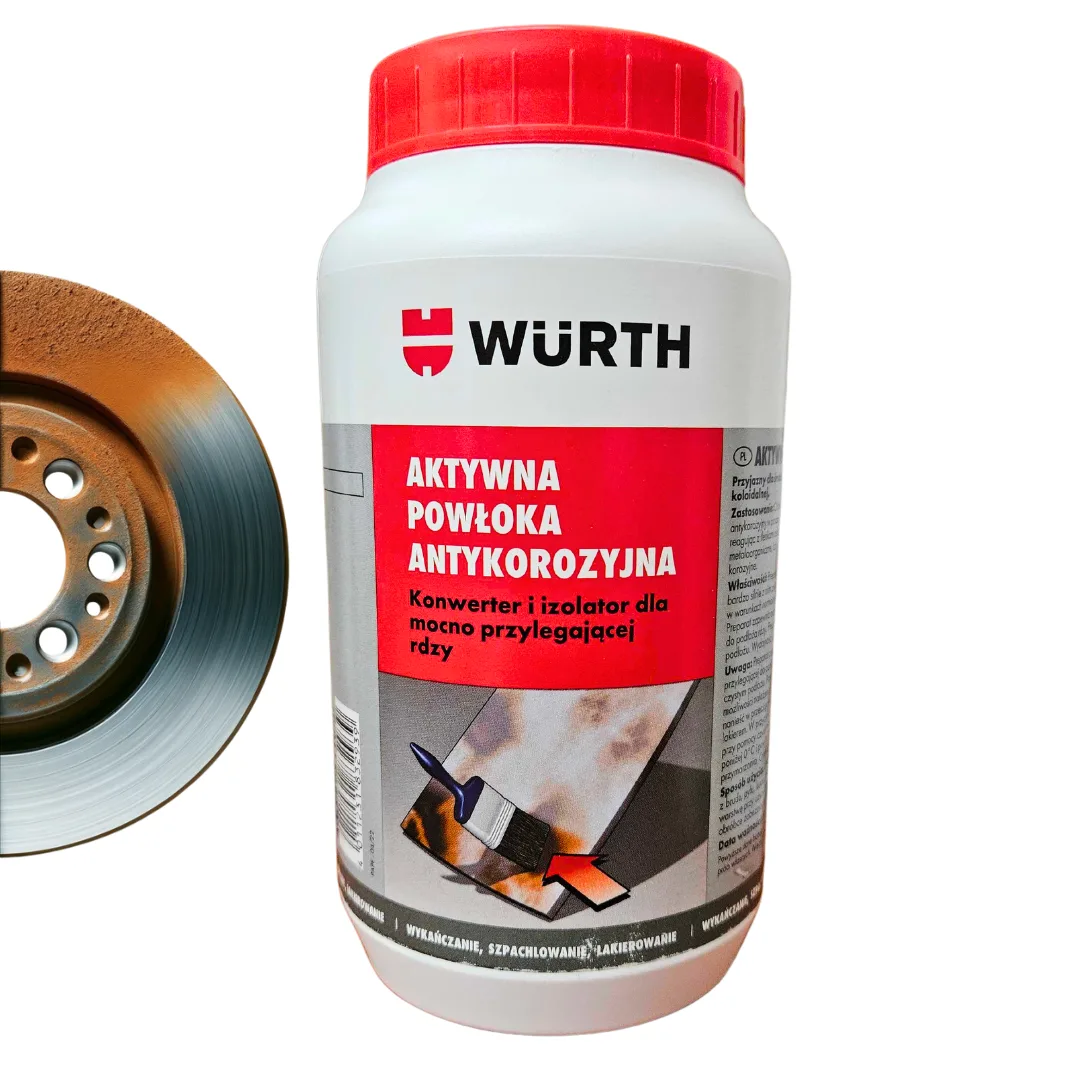 2x FARBA ANTYKOROZYJNA WURTH 1L + SZCZOTKA DRUCIANA MOSIĘŻNA