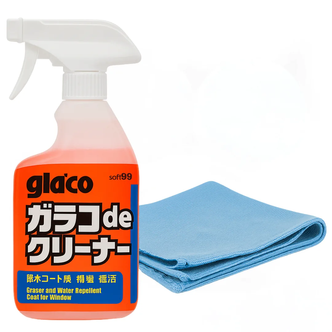 Soft99 Glaco De Cleaner Płyn do szyb + mikrofibra zestaw