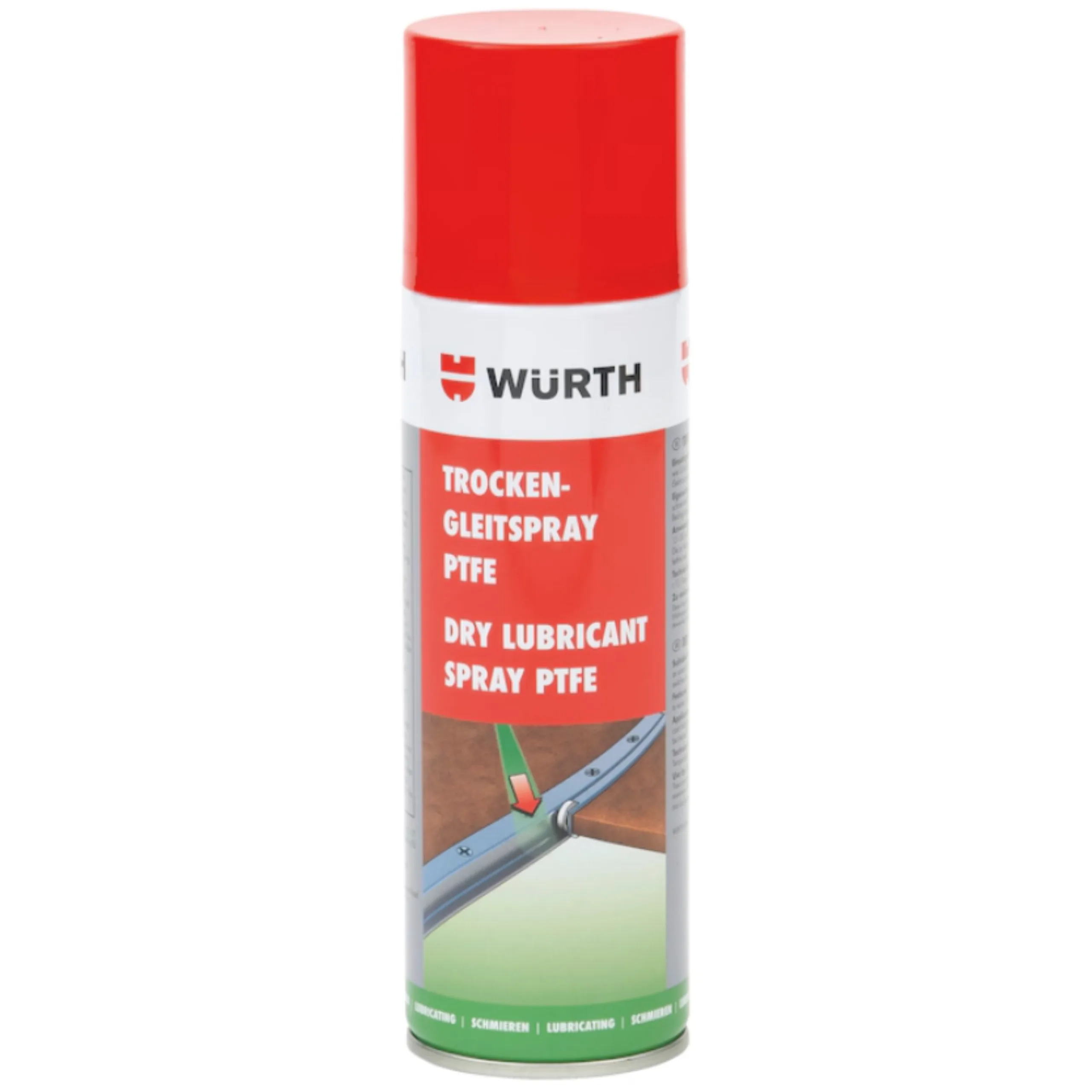 Suchy środek smarny w sprayu PTFE 300ml do prowadnic teflonowy - Würth | zdjęcie 3 z 4 | 50179 | Motofarma.pl