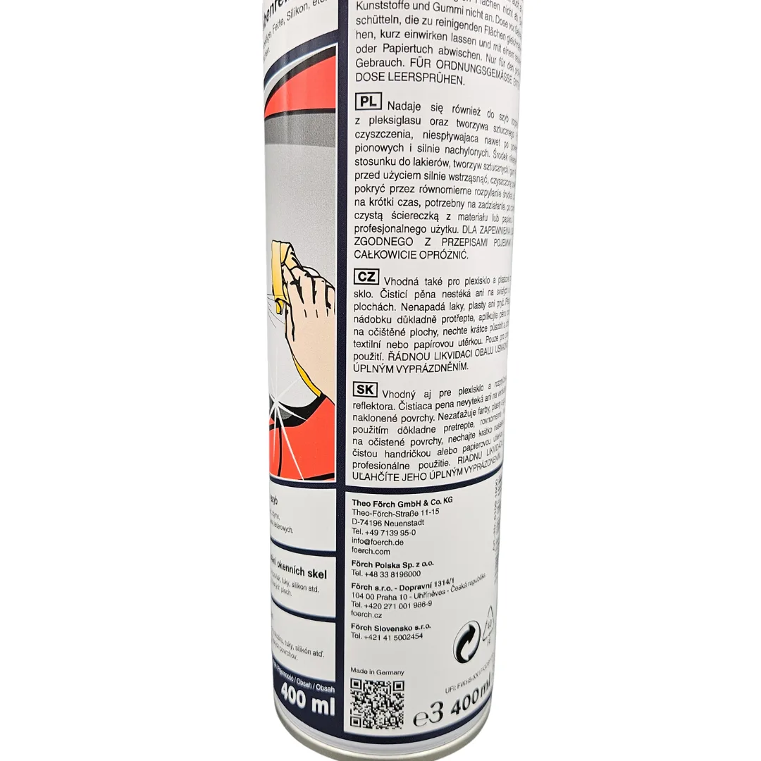 FORCH R530 Aktywna Pianka Do Mycia Szyb 400ML | zdjęcie 4 z 4 | 46670 | Motofarma.pl