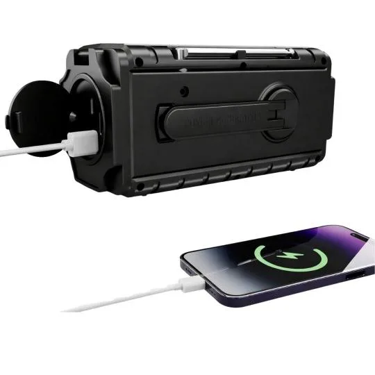 RADIO SOLARNE SURVIVALOVE PRZENOŚNE Z KORBKĄ DYNAMO LATARKA POWERBANK 20000mAh Z KABLEM USB - Urson | zdjęcie 4 z 11 | 49750 | Motofarma.pl