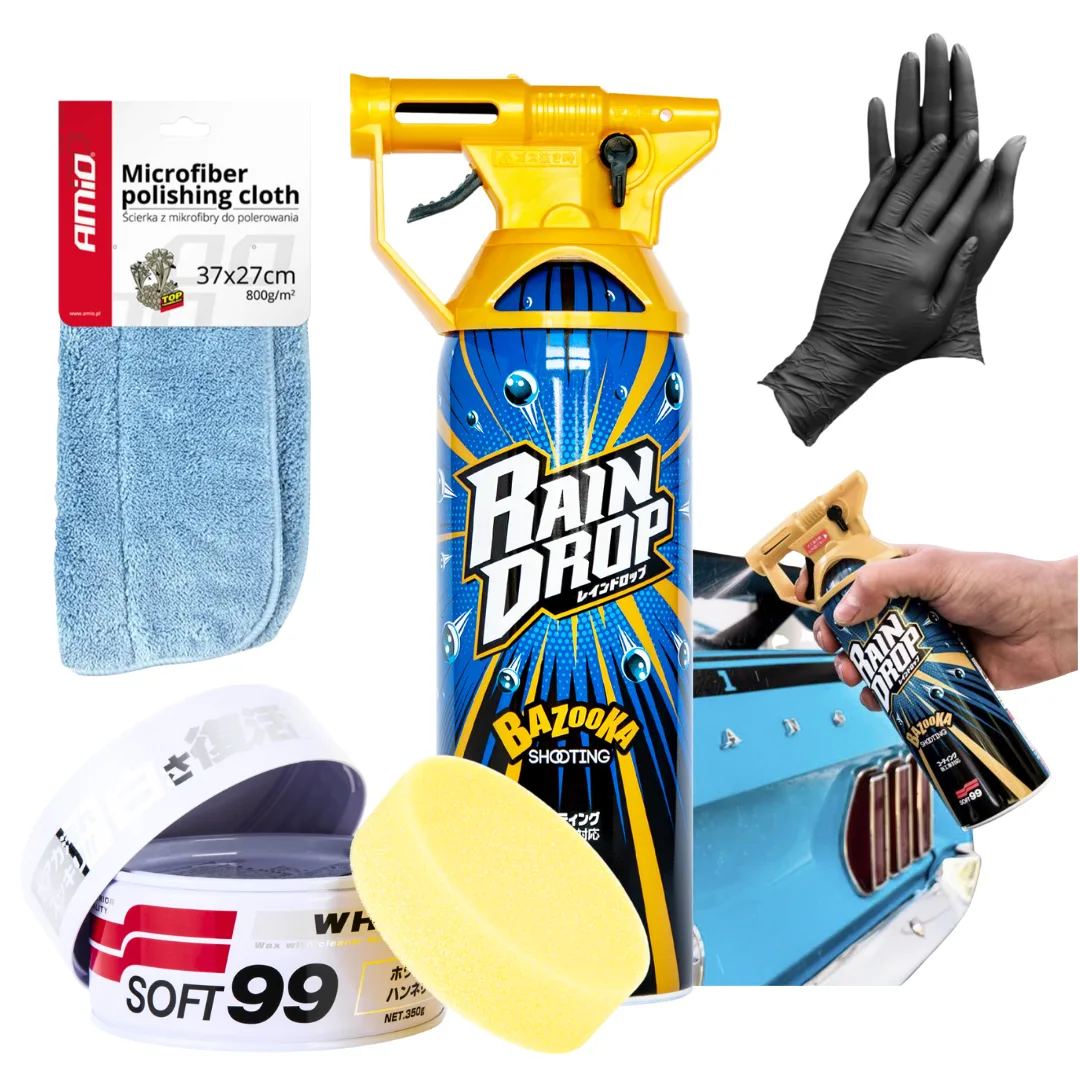 SOFT99 WHITE SOFT WAX WOSK DO JASNYCH LAKIERÓW 350G +Rain Drop+ mikrofibra A01620 | zdjęcie 1 z 9 | F7AC8B_A01620_47396 | Motofarma.pl