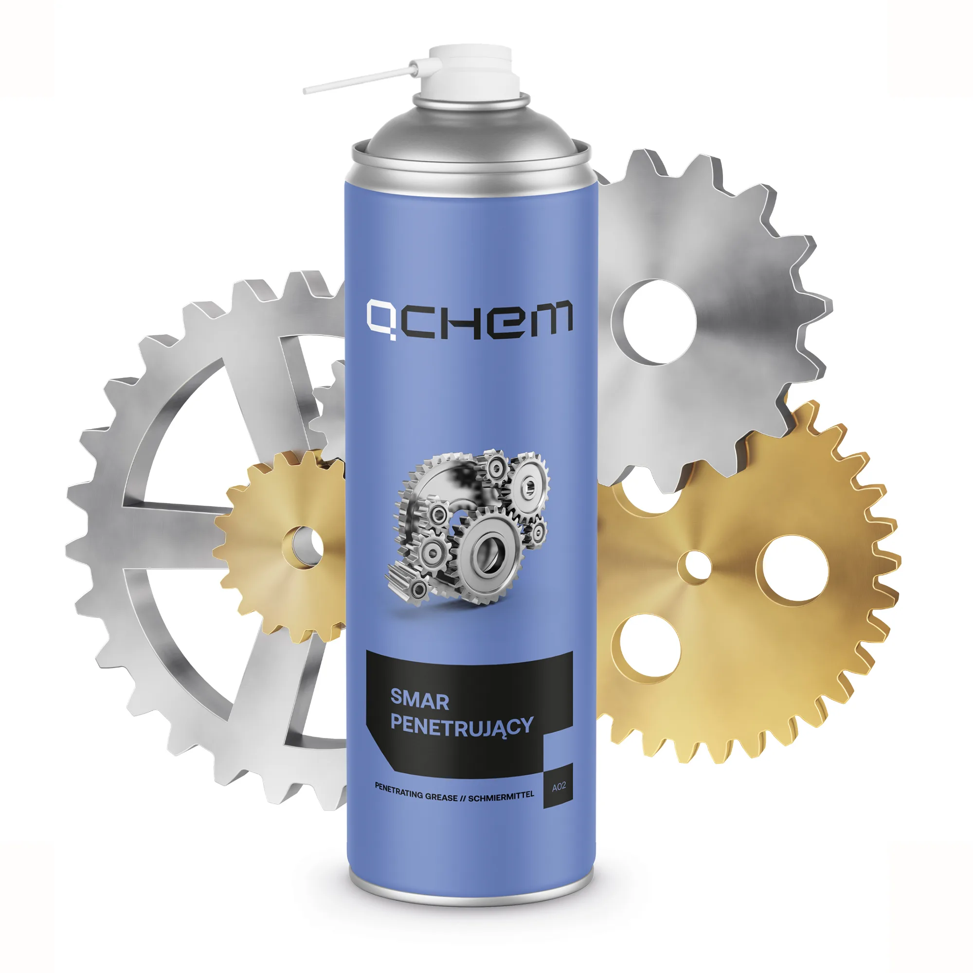 Smar penetrujący QCHEM 500ml – spray techniczny do maszyn i pojazdów | zdjęcie 1 z 3 | 47740 | Motofarma.pl