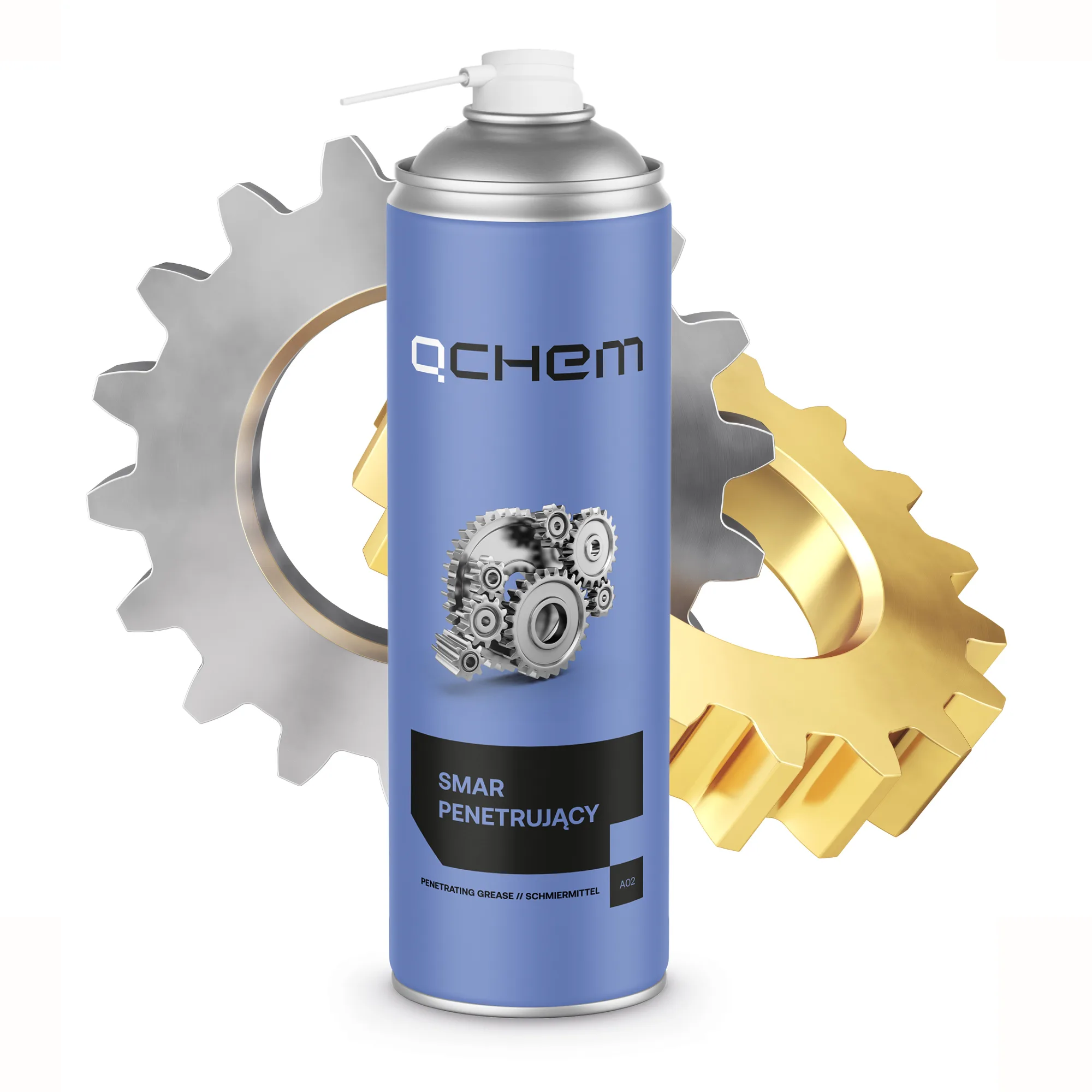 Smar penetrujący QCHEM 500ml – spray techniczny do maszyn i pojazdów | zdjęcie 3 z 3 | 47740 | Motofarma.pl