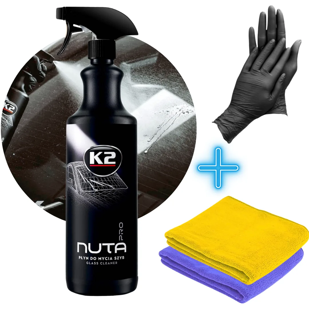 ZESTAW K2 NUTA PRO 1L Z RĘKAWICZKAMI I ŚCIERECZKĄ Z MIKROFIBRY