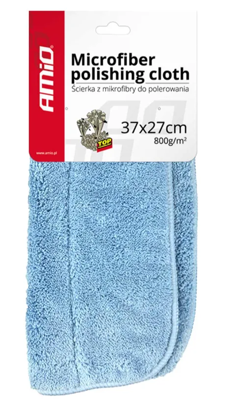 Ściereczka ręcznik do polerowania samochodu z mikrofibry 37x27 cm 800g/m2 A - Amio | zdjęcie 2 z 2 | A01620 | Motofarma.pl