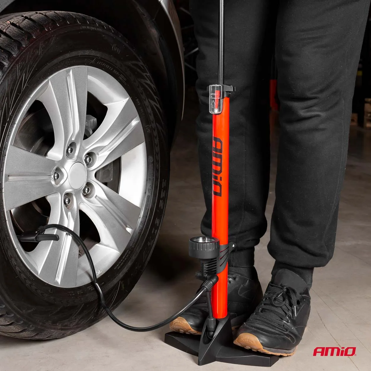 Pompka ręczna metalowa z manometrem PU02 AMIO | zdjęcie 9 z 12 | A02146 | Motofarma.pl