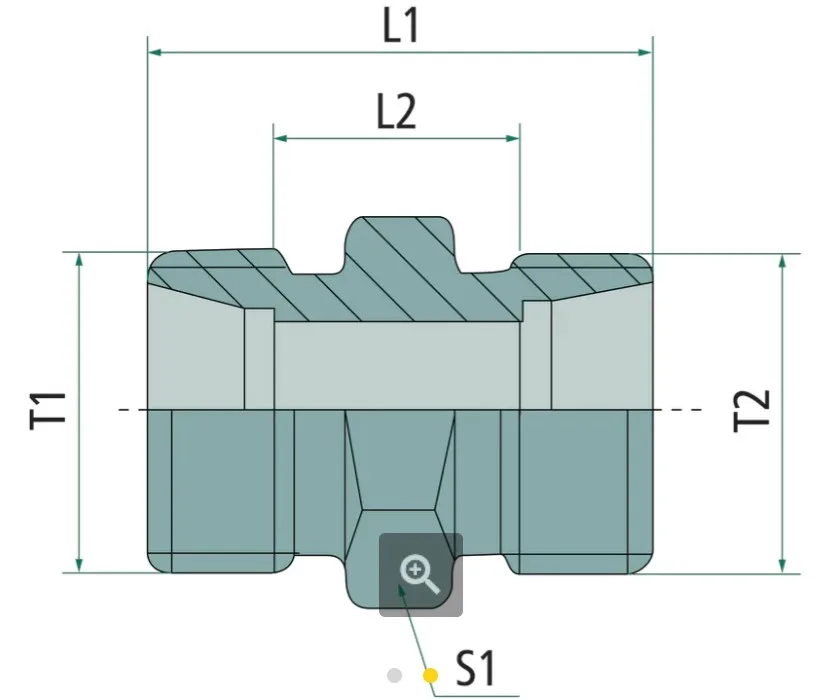 Złącze hydrauliczne złączka  M16-M22