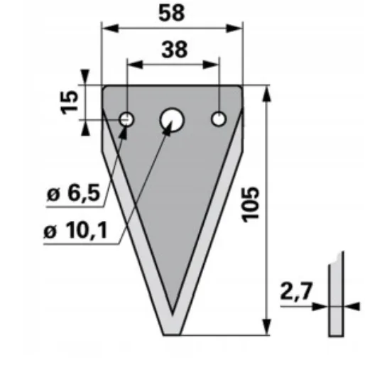 Nóż do kosiarki listwowej ESM  344318