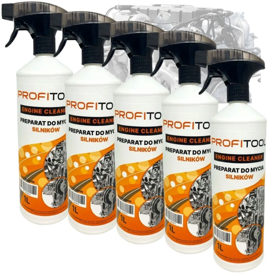 PROFESJONALNY ŚRODEK DO CZYSZCZENIA SILNIKÓW PROFITOOL PŁYN DO MYCIA SILNIKA 5L | zdjęcie 1 z 3 | 1305-01-0019Ex5 | Motofarma.pl