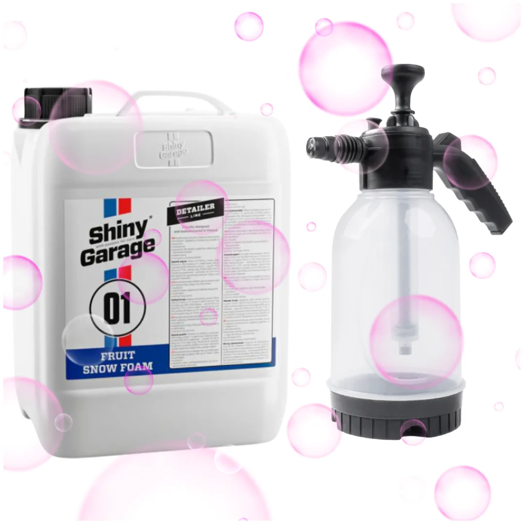 Aktywna piana SHINY GARAGE 5L + Pianownica ręczna zestaw