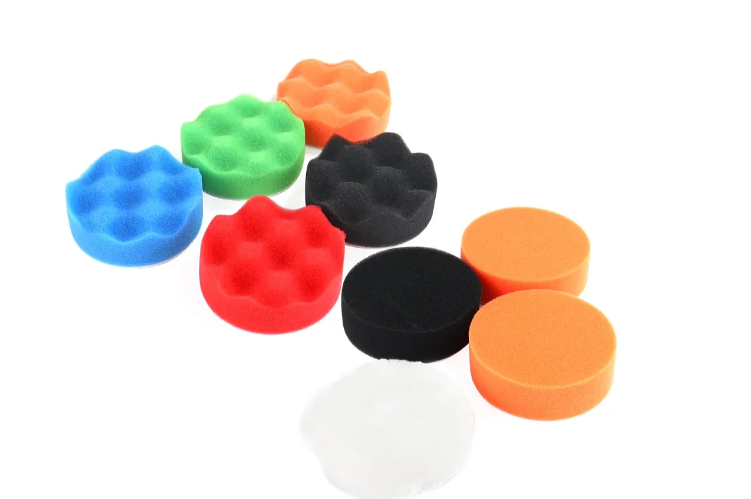 Zestaw gąbek do polerowania gąbki polerskie 9 el.+ dysk 80 mm + adapter M14 AMIO-02647