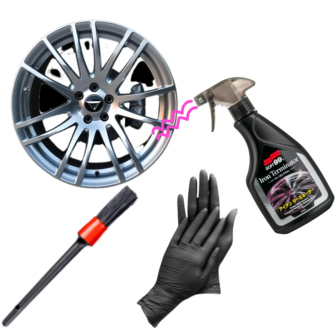 Soft99 Iron Terminator żel do felg i lakieru 500ml pędzelek zestaw