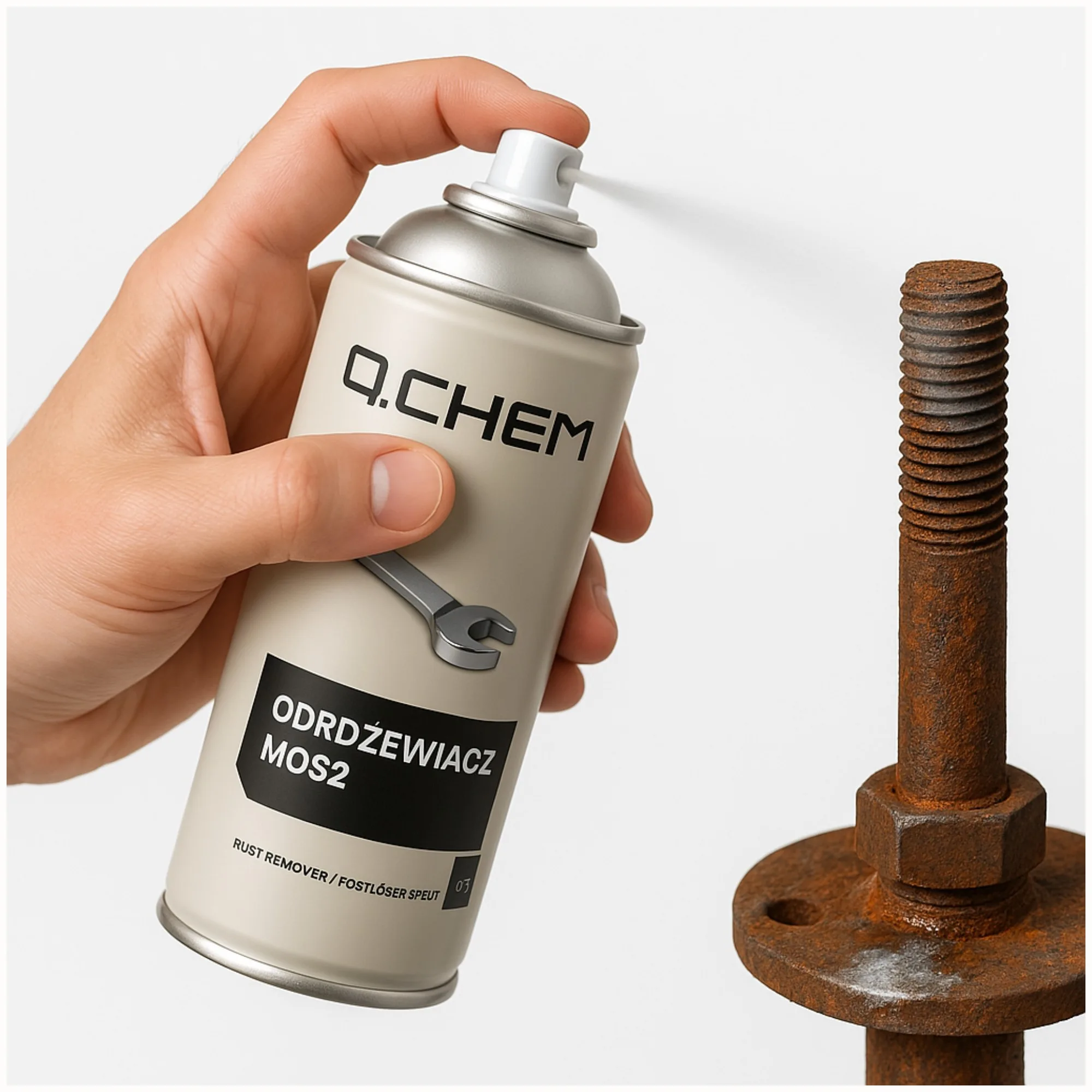 Cynk Spray Jasny FORCH L244 400ml + odrdzewiacz Mos2 400ml QCHEM