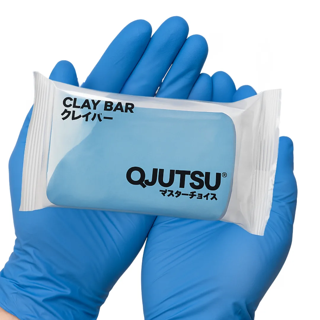 SOFT99 QJUTSU CLAY BAR GLINKA DO CZYSZCZENIA LAKIERU rękawiczki nitrylowe ZESTAW