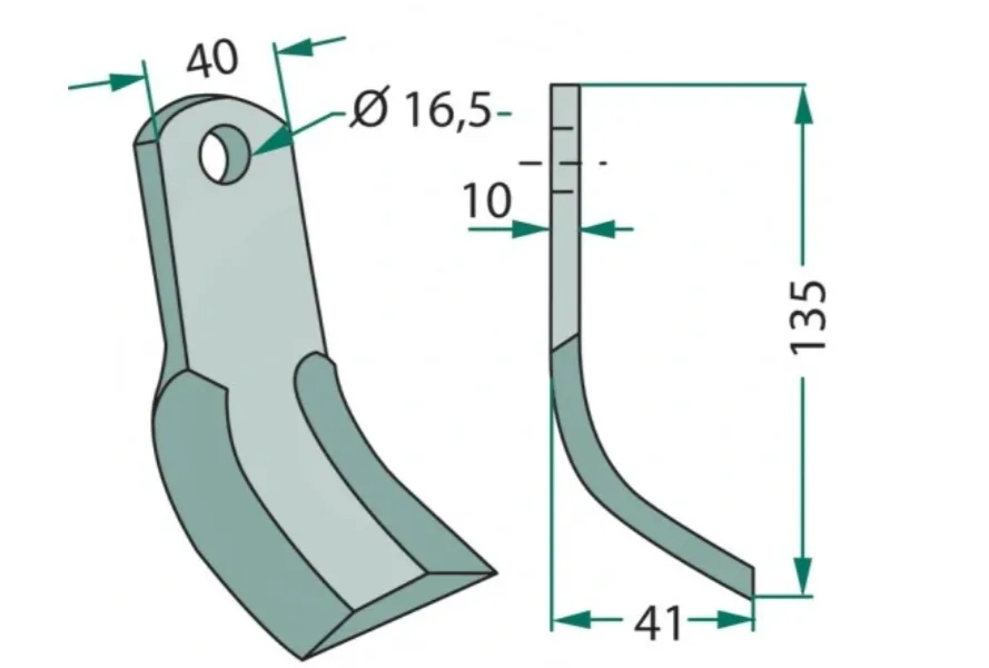 Nóż bijakowy bijak młotkowy typ Y 18063-MAL-30 TYP 3 i 4  Samasz