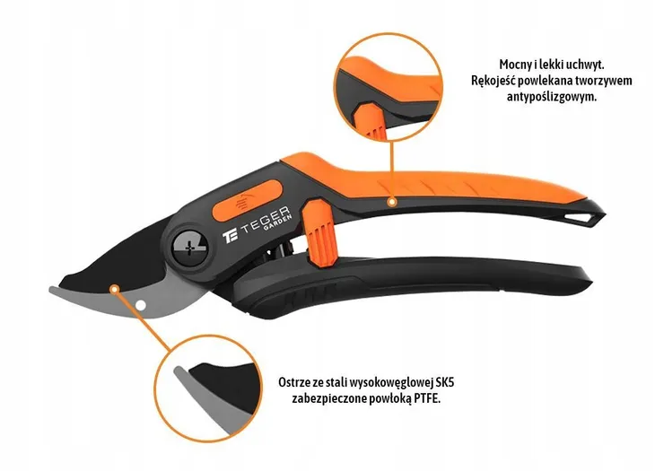 Sekator nożycowy - jednoręczny / TEGER | zdjęcie 3 z 6 | T-O-NONIS001 | Motofarma.pl