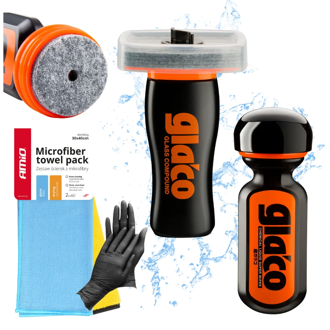 Środek do czyszczenia szyb SOFT99 Glass Compound Roll-on zestaw