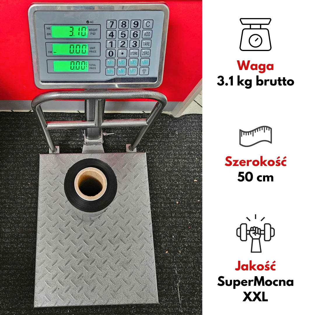 Folia stretch 2,7kg netto rolka XXL