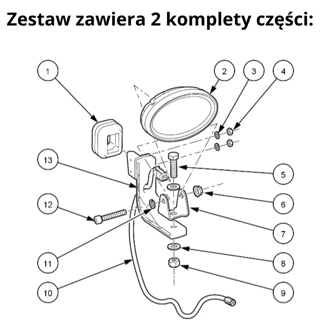 Lampa robocza led x 2 na tył zestaw oryginał CNH CASE IH