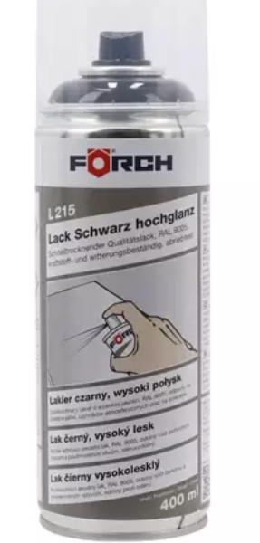 Forch L215 Lakier Czarny Wysoki Połysk 400ml – Idealny Do Napraw i Dekoracji