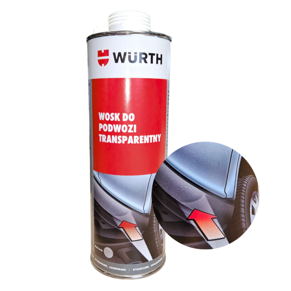 Wosk do podwozi bezbarwny 1000ml WURTH – ochrona antykorozyjna